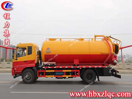 城市污水不用慌，大肚便便超能裝——程力東風(fēng)天錦吸污車